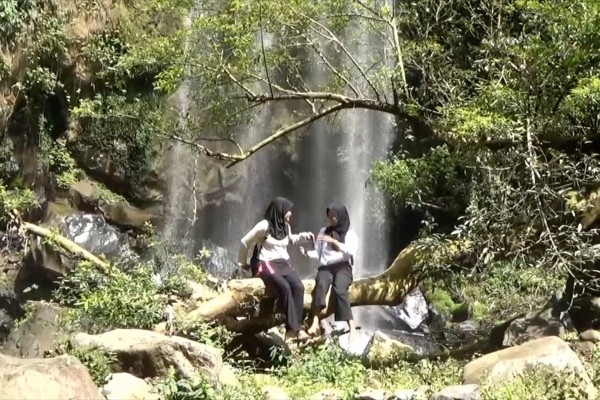 Melihat keindahan air terjun Trap Sewu di Lumajang